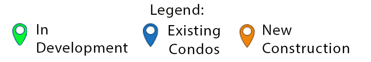 legend for pins on map